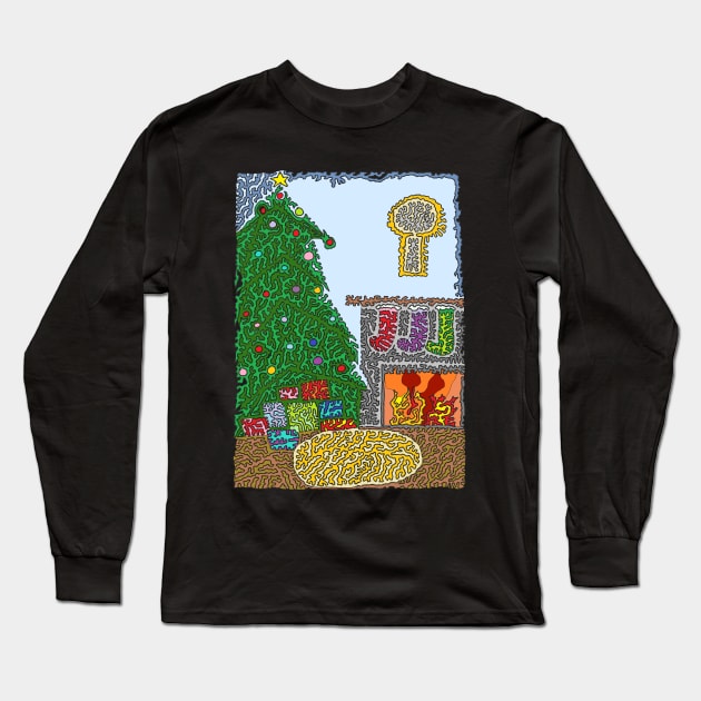 Twas The Night Before.. Long Sleeve T-Shirt by NightserFineArts